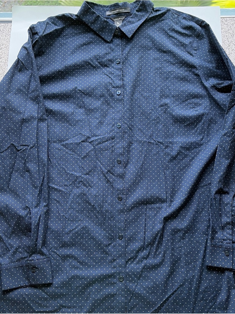 Eddie Bauer Shirts Long Sleeve Button Up Blue Wrinkle Free Easy Fit 2XL